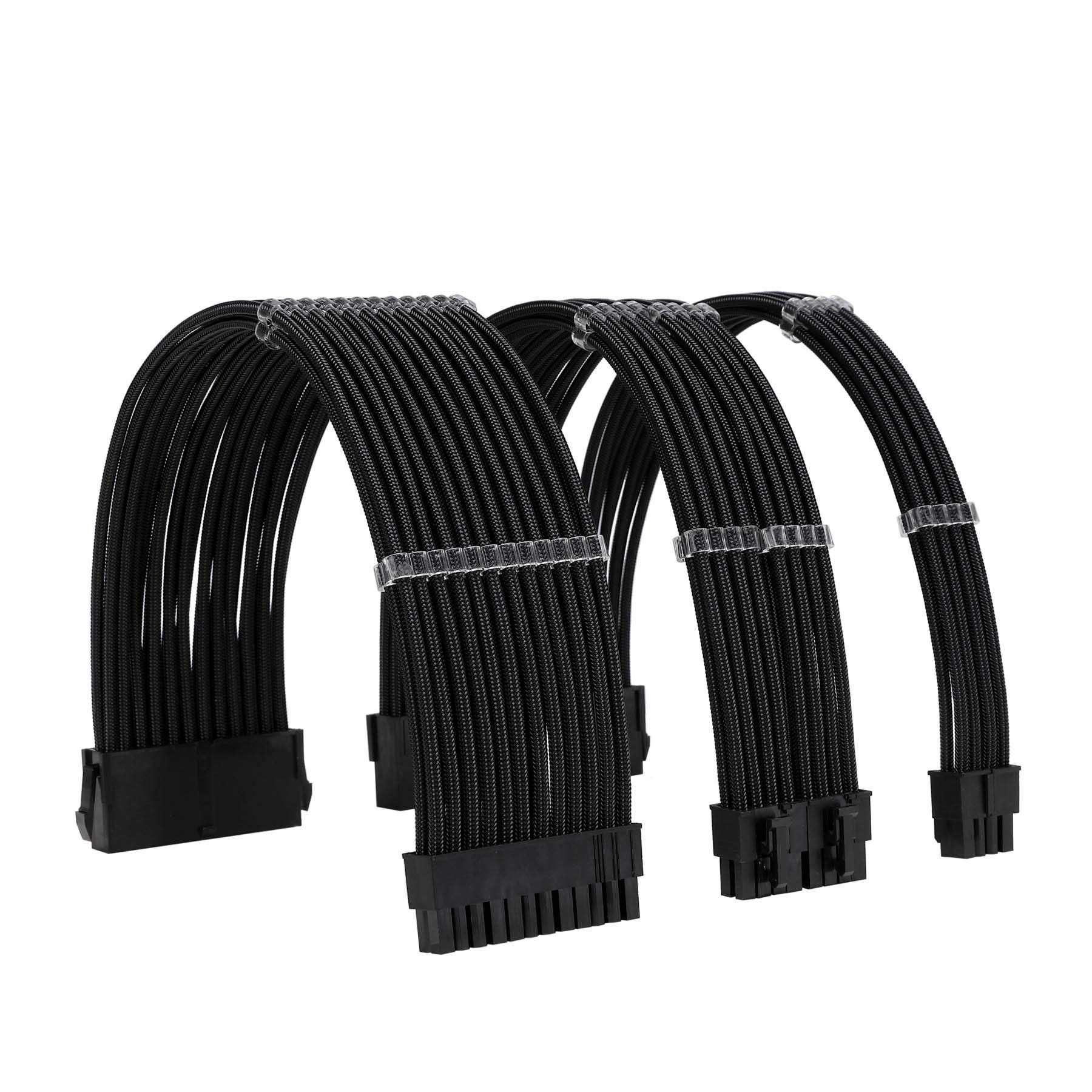 Кастомные кабеля для блока питания черные/белые