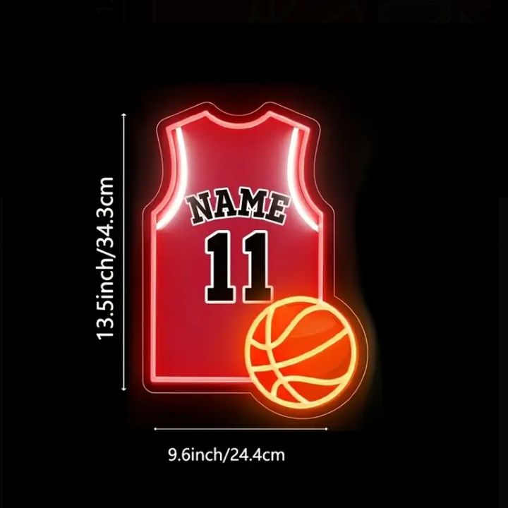 sinal neon jogador de futebol personalizável