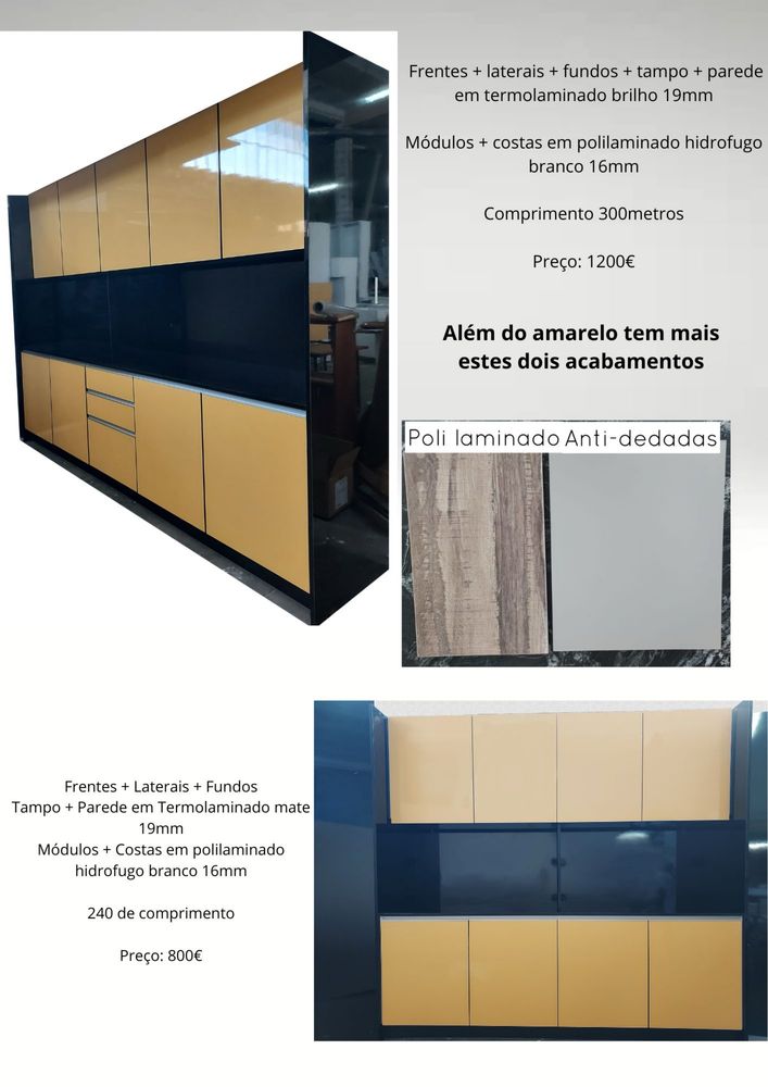 Cozinhas NOVAS com três opções de acabamento *Fabricante*