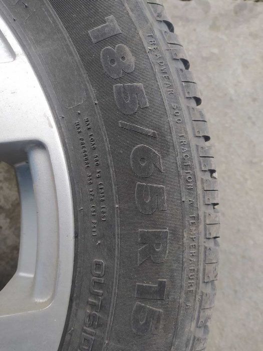 Літня гума разом з легкосплавними дисками 185/65 R15