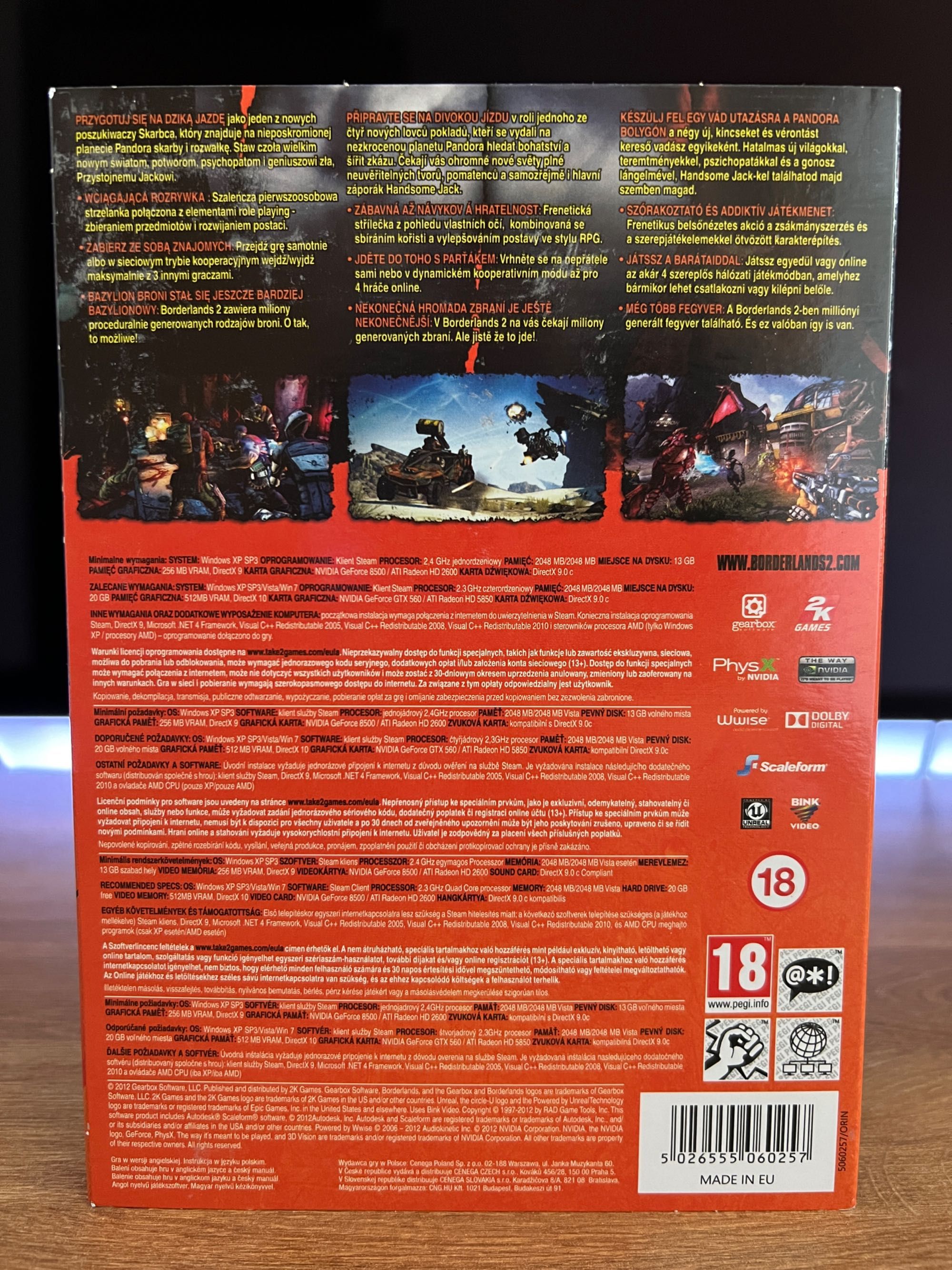 Borderlands 2 (PC PL 2012) DVD BOX premierowe kompletne wydanie