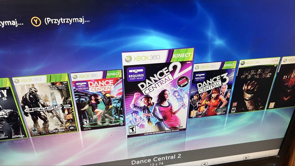 Sprzedam Xbox 360 slim RGH3, 2 x pad, kinect, gry