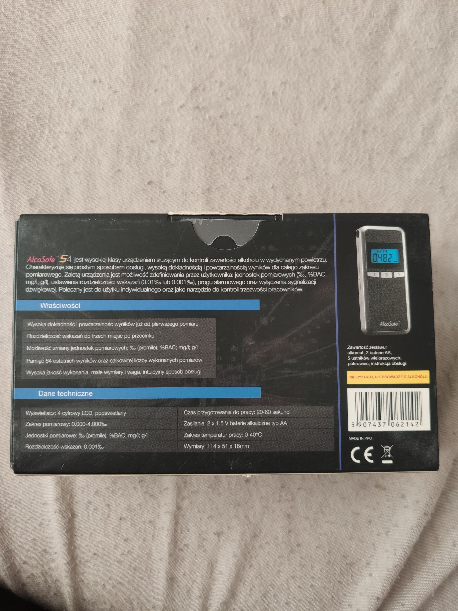 Alkomat cyfrowy AlcoSafe S4
