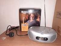 Boombox Bush Srebrny CD Przenośny Bluetooth z Telefonu
