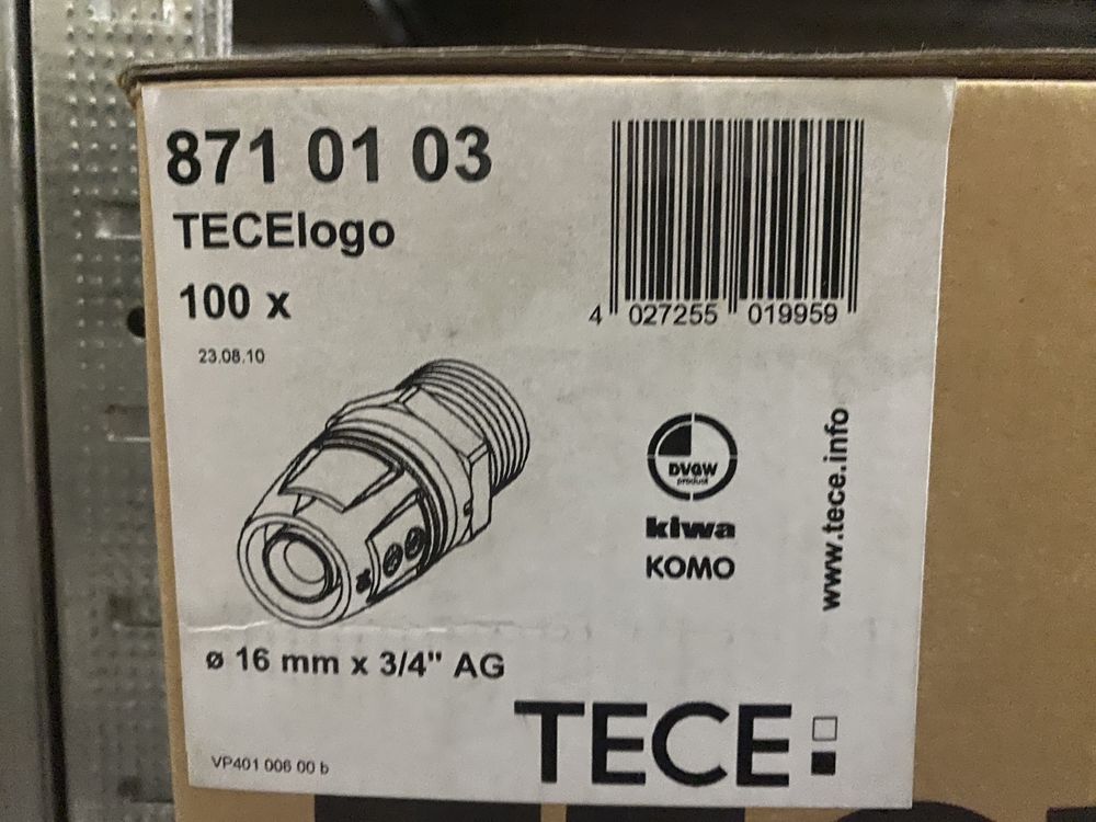 Фитинги TECE Logo в ассортимете, 16/20/25 ми