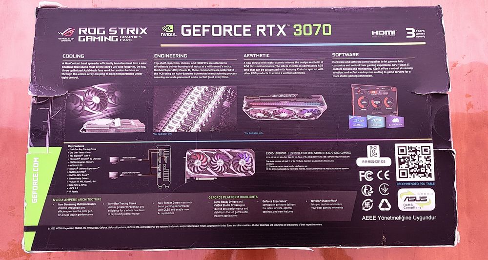 Placa Gráfica- ROG STRIX RTX3070 8GB GAMING
