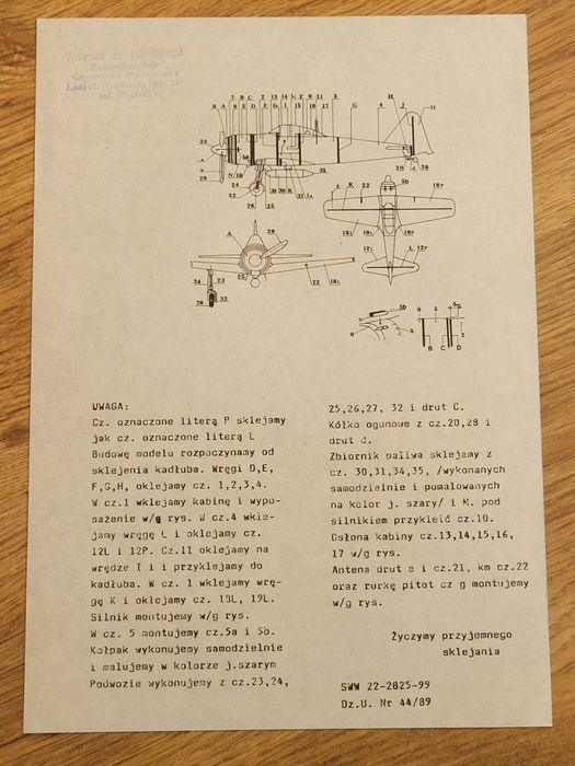 Model kartonowy GPM Nr 5 Mitsubishi A6M3 Zero  to nie Mały Modelarz