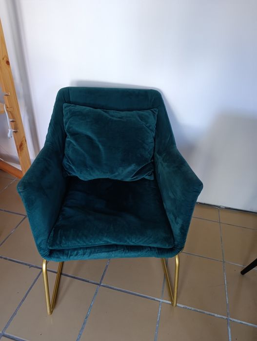 Cadeirão Verde Veludo