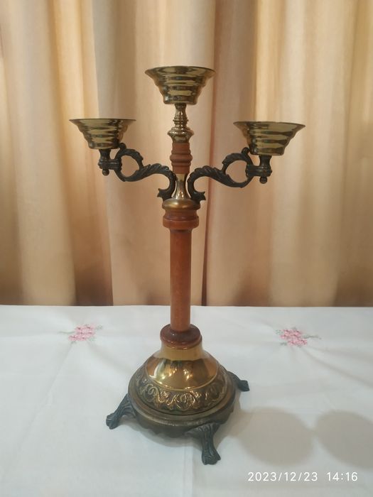 Пепельница хрустальная. Подсвечник Гусь Хрустальный.Канделябр бронза.