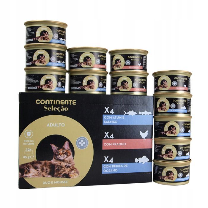 48 X Karma Mokra Dla Kotów Continente Selecao Musy Mix Smaków 85G
