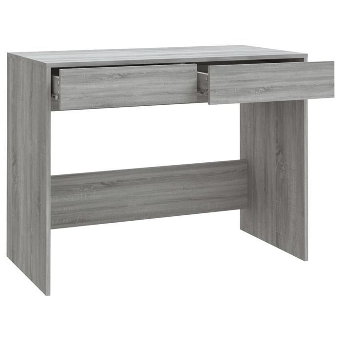 Vidaxl Biurko, Szary Dąb Sonoma 101X50X76,5 Cm Materiał Drewnopochodny