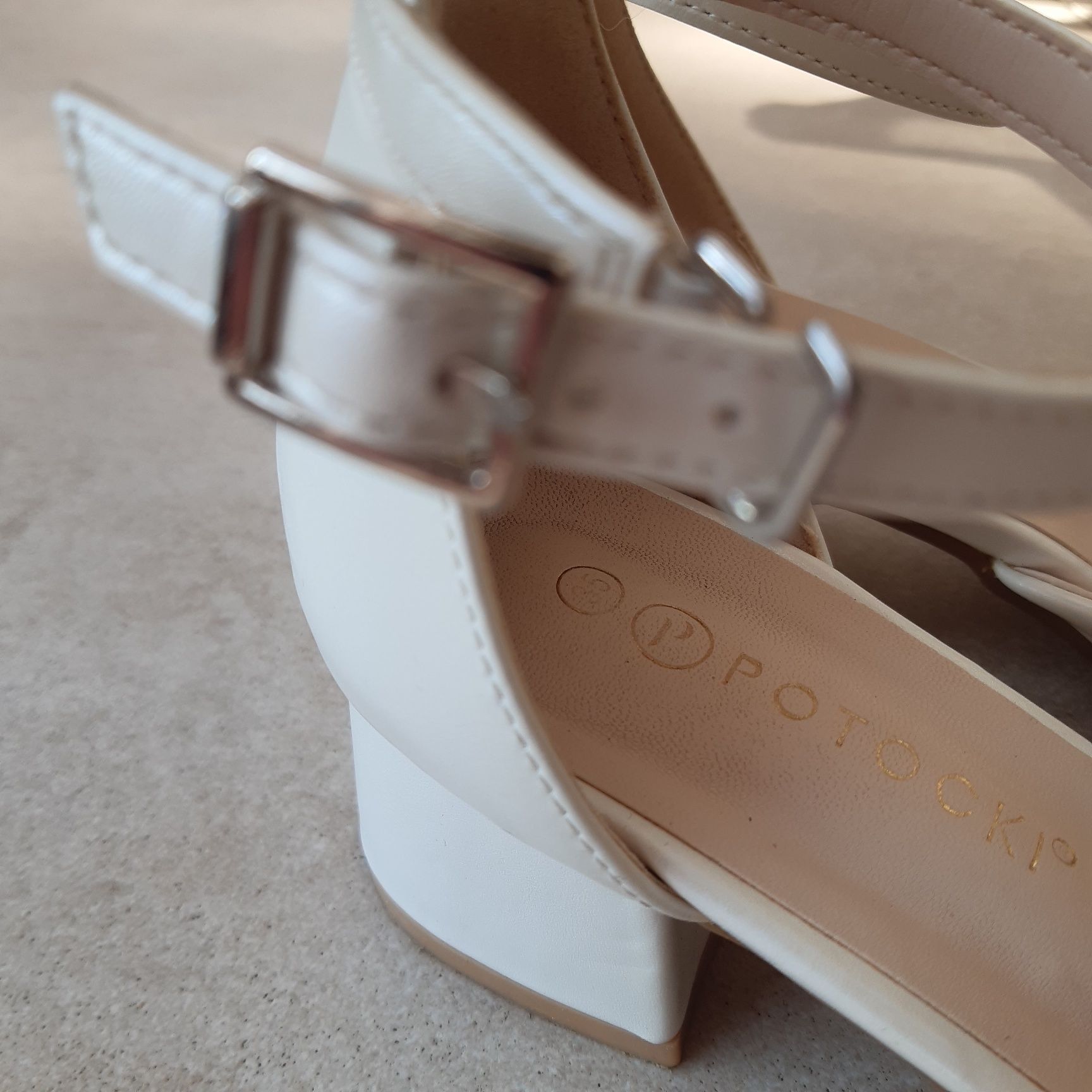 buty POTOCKI rozm. 35 kremowe