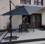 Parasol ogrodowy 298x298x258 cm antracytowy Material