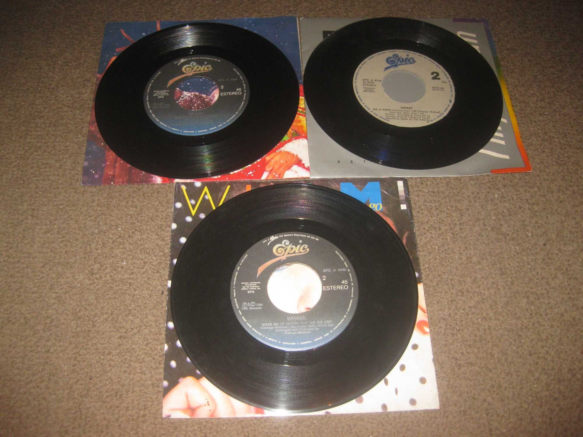 3 Discos em Vinil Single 45 rpm dos Wham