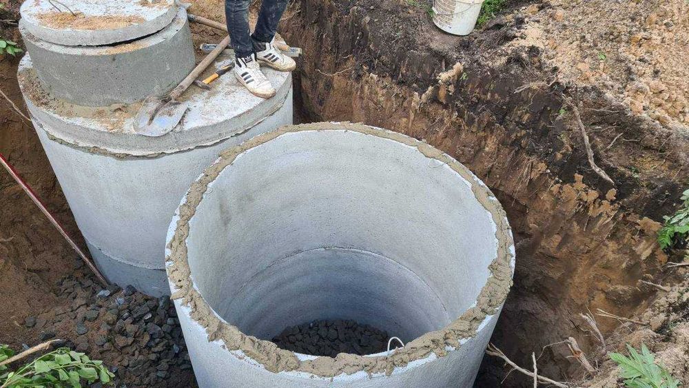 Каналізація, Септик,  Вигрібна яма — монтаж під ключ, Бетонні кільця