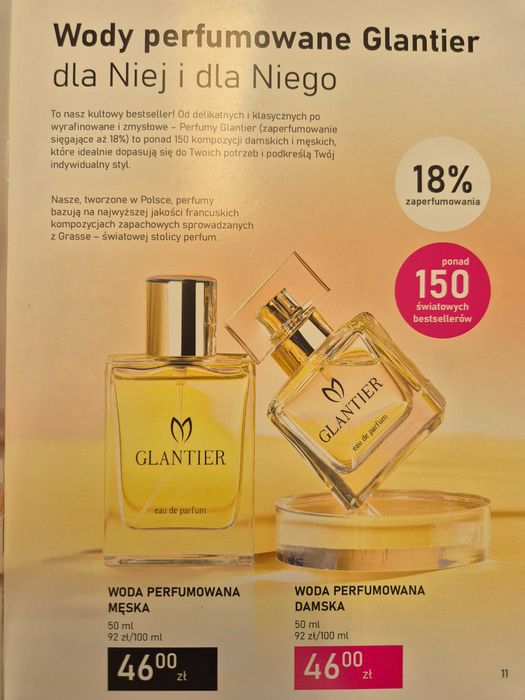 Zamienniki perfum 50 ml Glantier