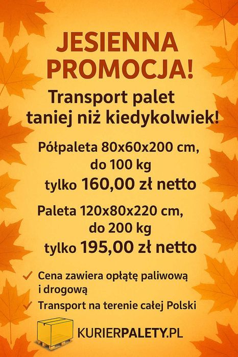 Transport palety Euro, palety przemysłowe, dłużyce CAŁA POLSKA!!!