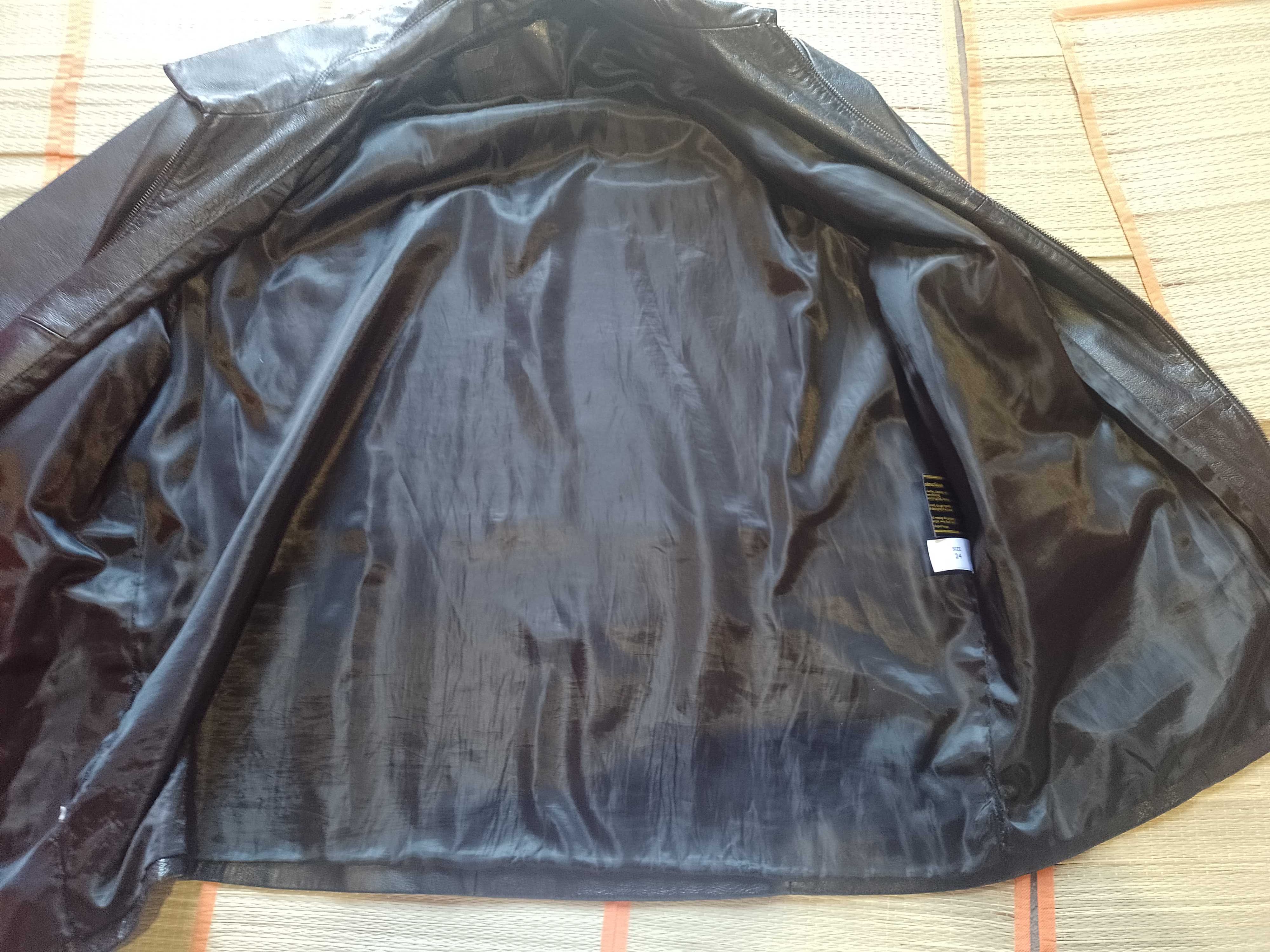 (2XL/3XL) Skórzana kurtka z Londynu, Genuine Leather, Top Vintage