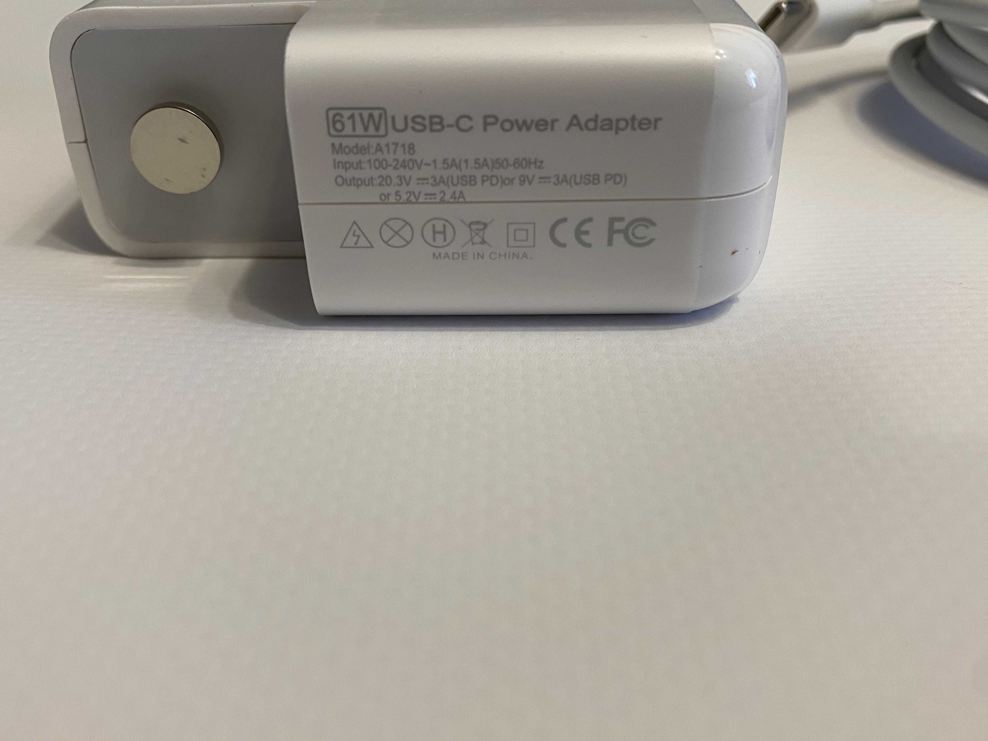 Блок живлення для MacBook Apple 20.3V 3A, 9V 3A, 5.2V 2.4A 61W USB-C