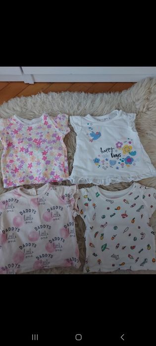 Zestaw bluzek z krótkim rękawem 62