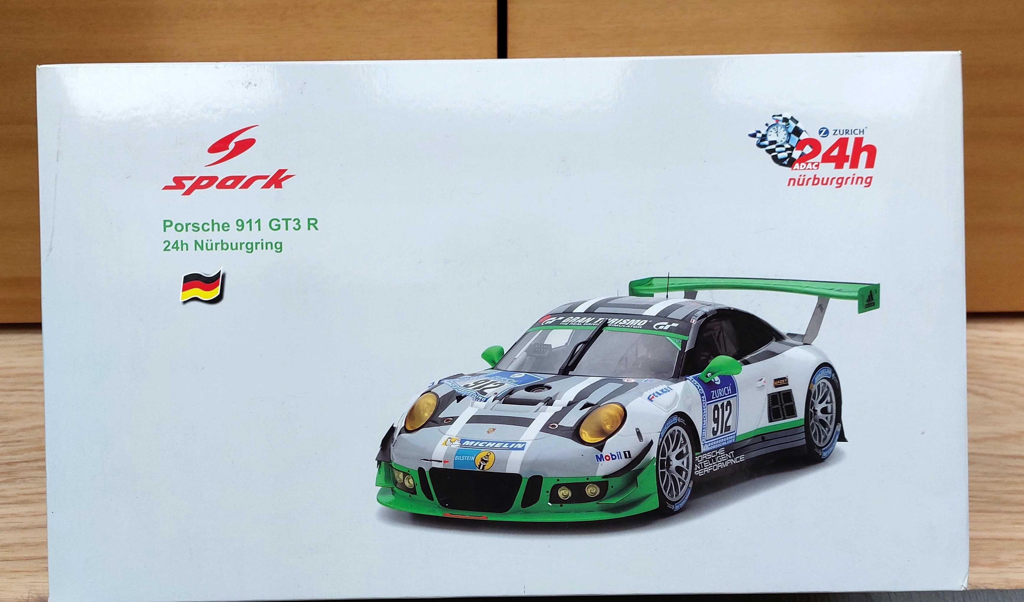 Porsche 911 991 GT3R #912 24h Nürburgring 2016 SPARK 1:18