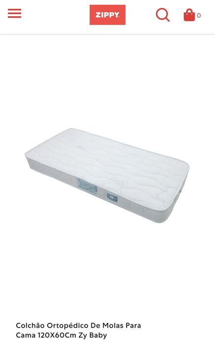 Colchão berço ortopédico 120x60cm Zippy [como novo]