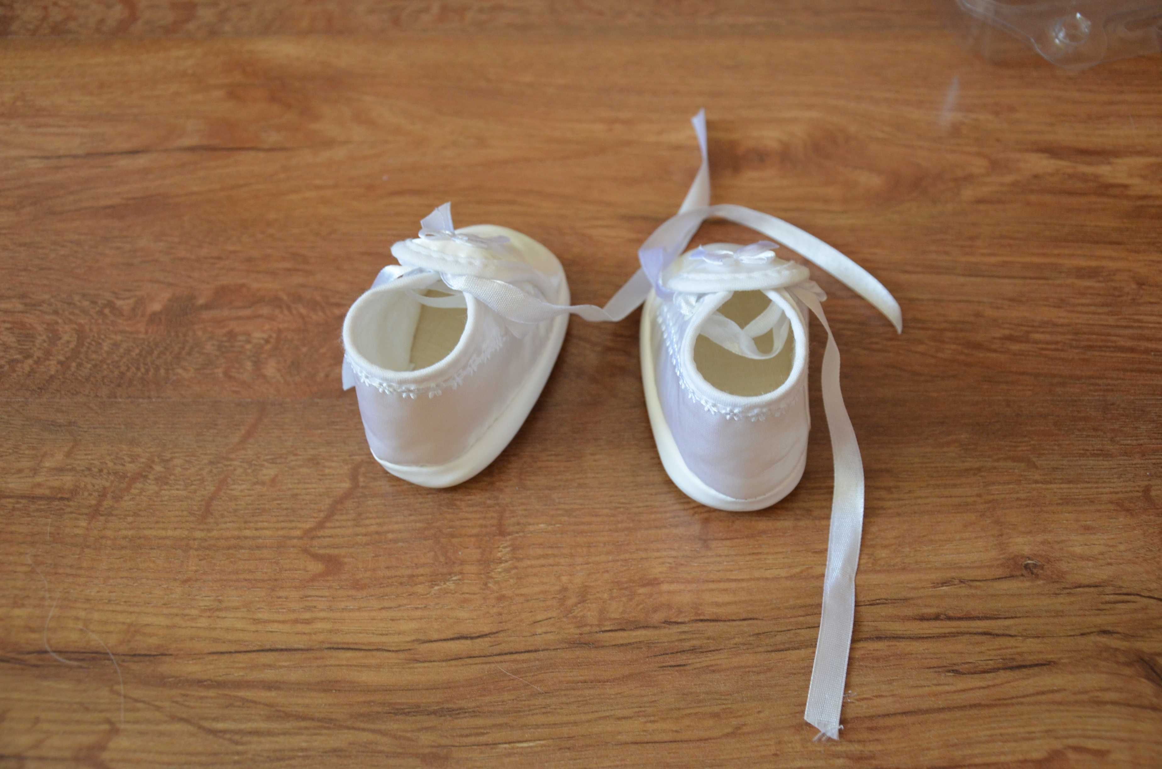 Buty niechodki buciki do chrztu rozm. 10 (10 cm) niemowlęce Lafel