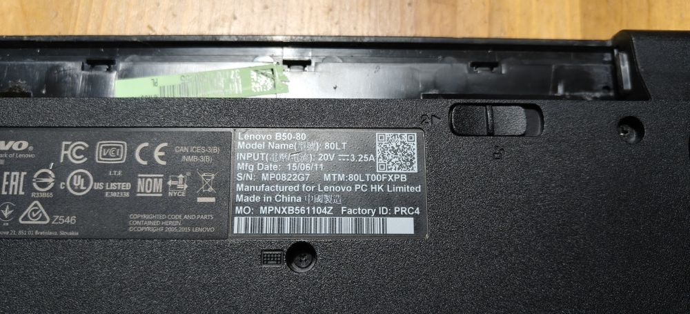 Laptop Lenovo B50-80 80LT00FXPB