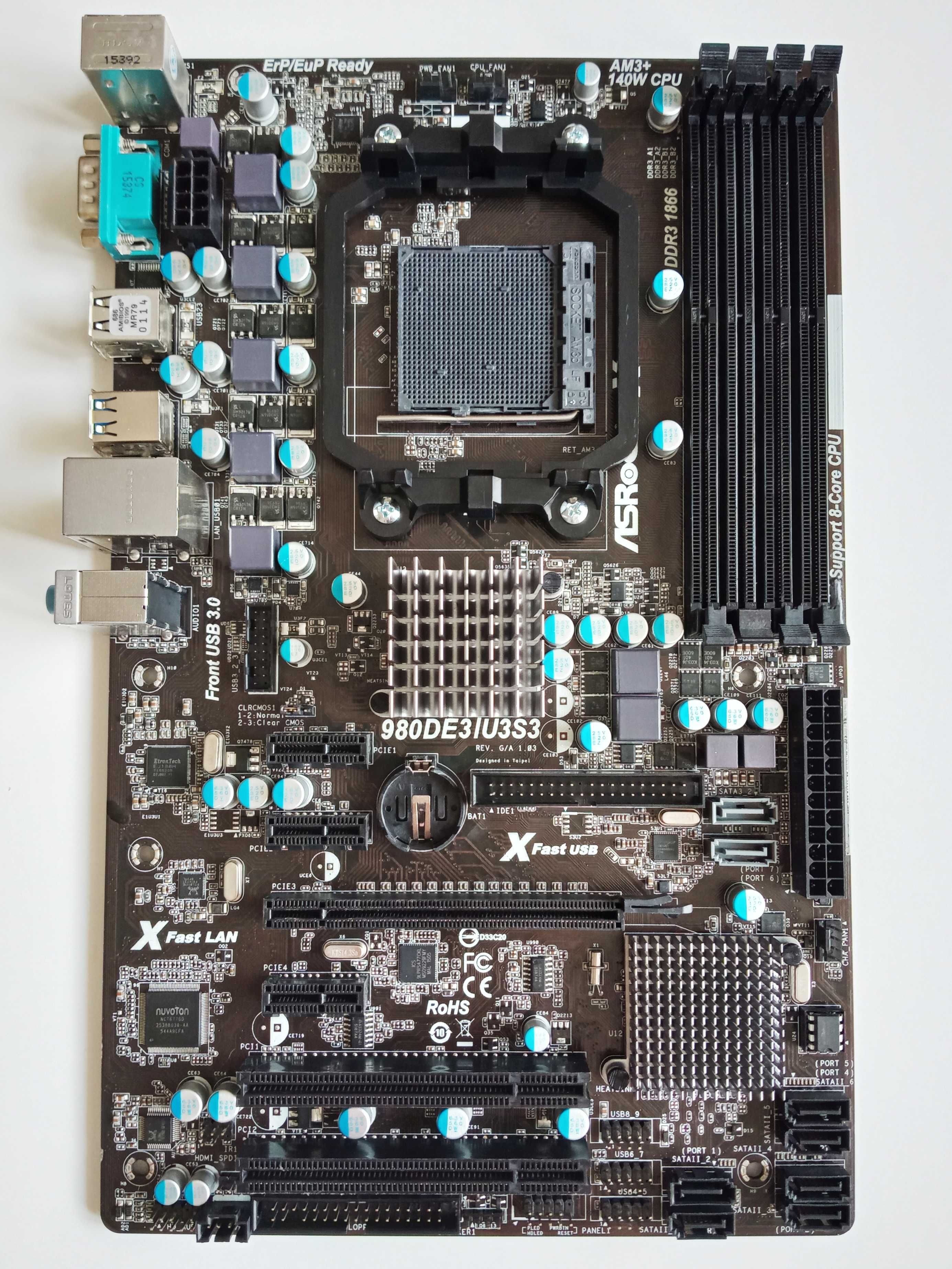 Płyta główna ASRock 980DE3/U3S3, PCIe 2.0, DDR3, USB 3.0, SATA III