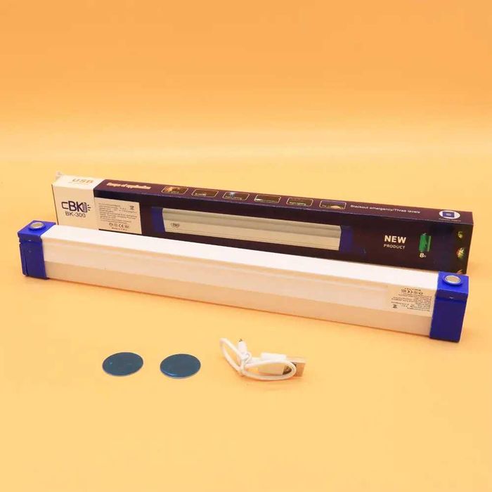 Лампа акумуляторна на магнітах з USB, 30см, BK-300 / LED світильник