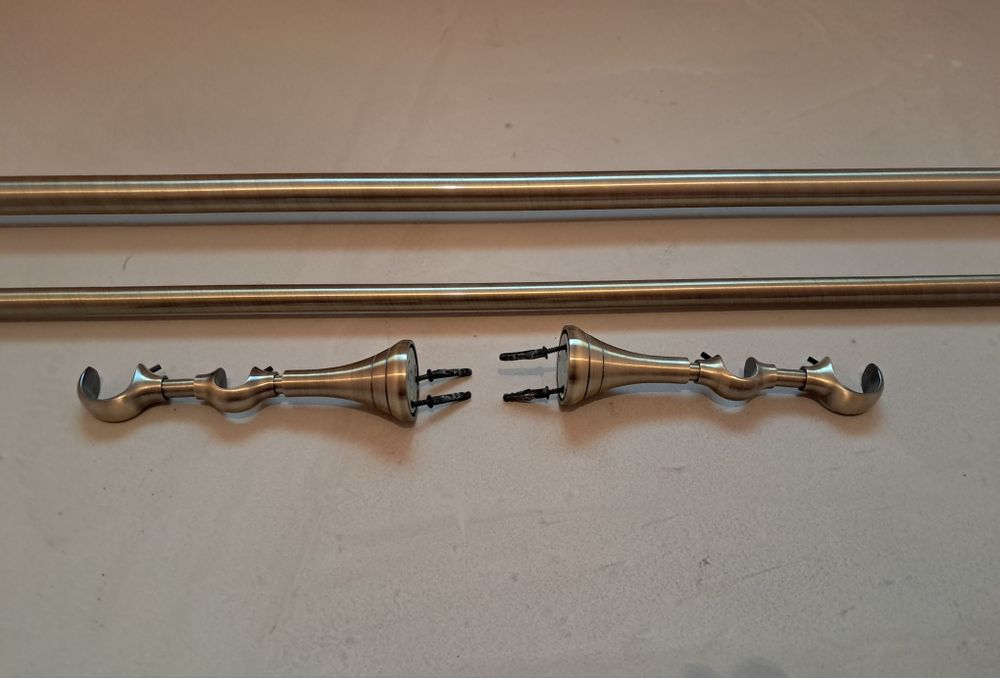 Karnisz podwójny 200 cm z żabkami