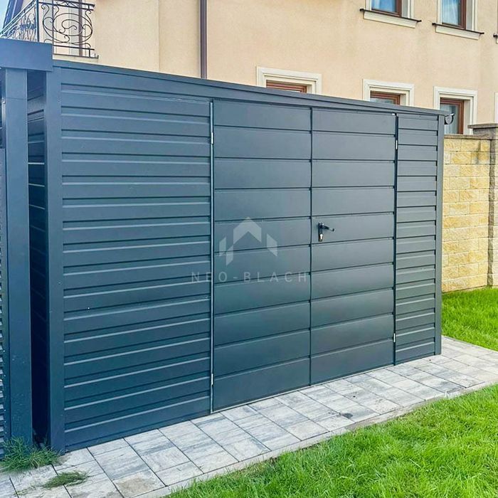 Schowek Domek Ogrodowy 3,5X2M Brama Dwuskrzydłowa Rynny Okno  Nb197