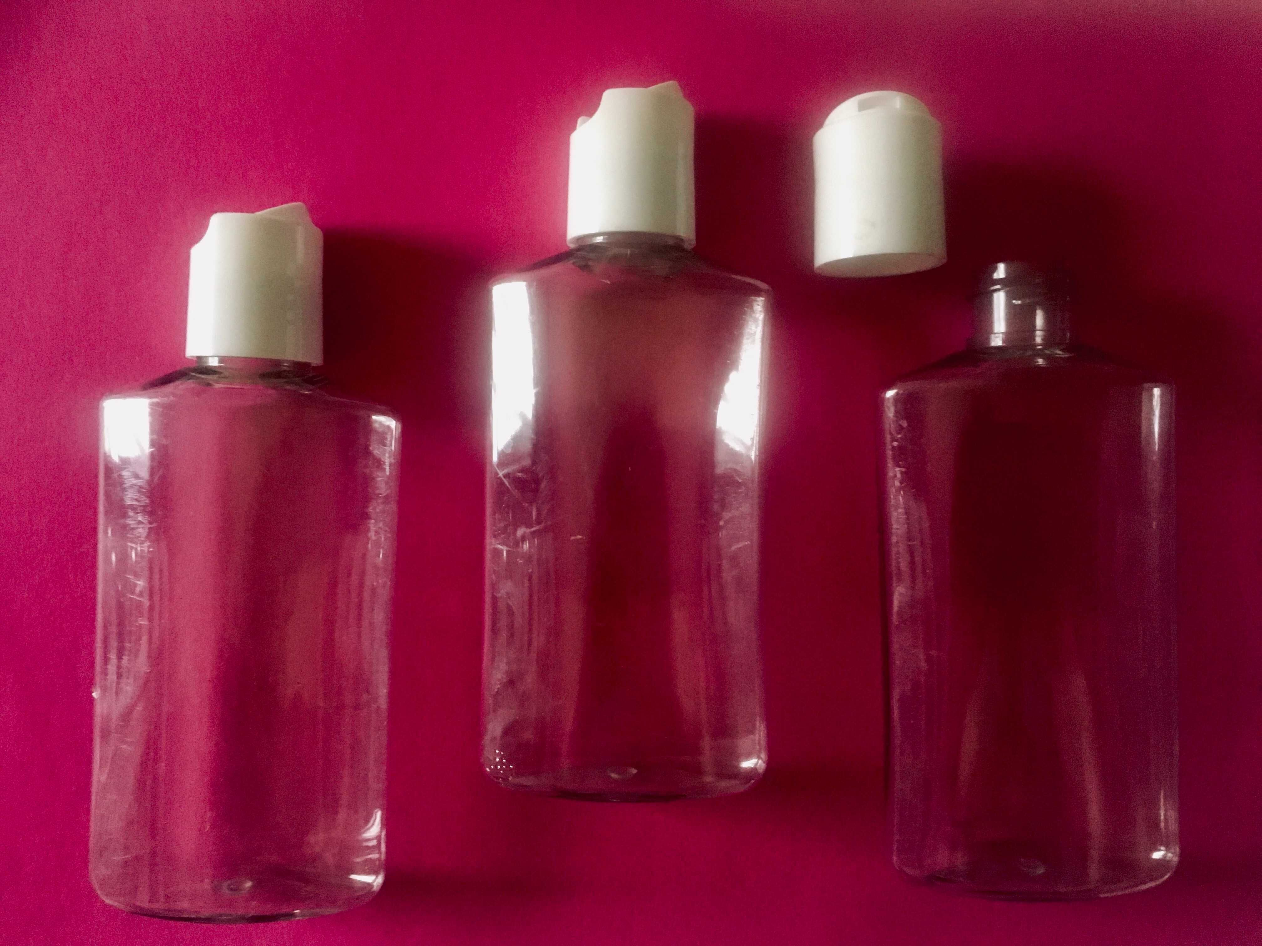 Butelki podróżne 0,1 l - pojemnik 100 ml z nakrętką i dozownikiem