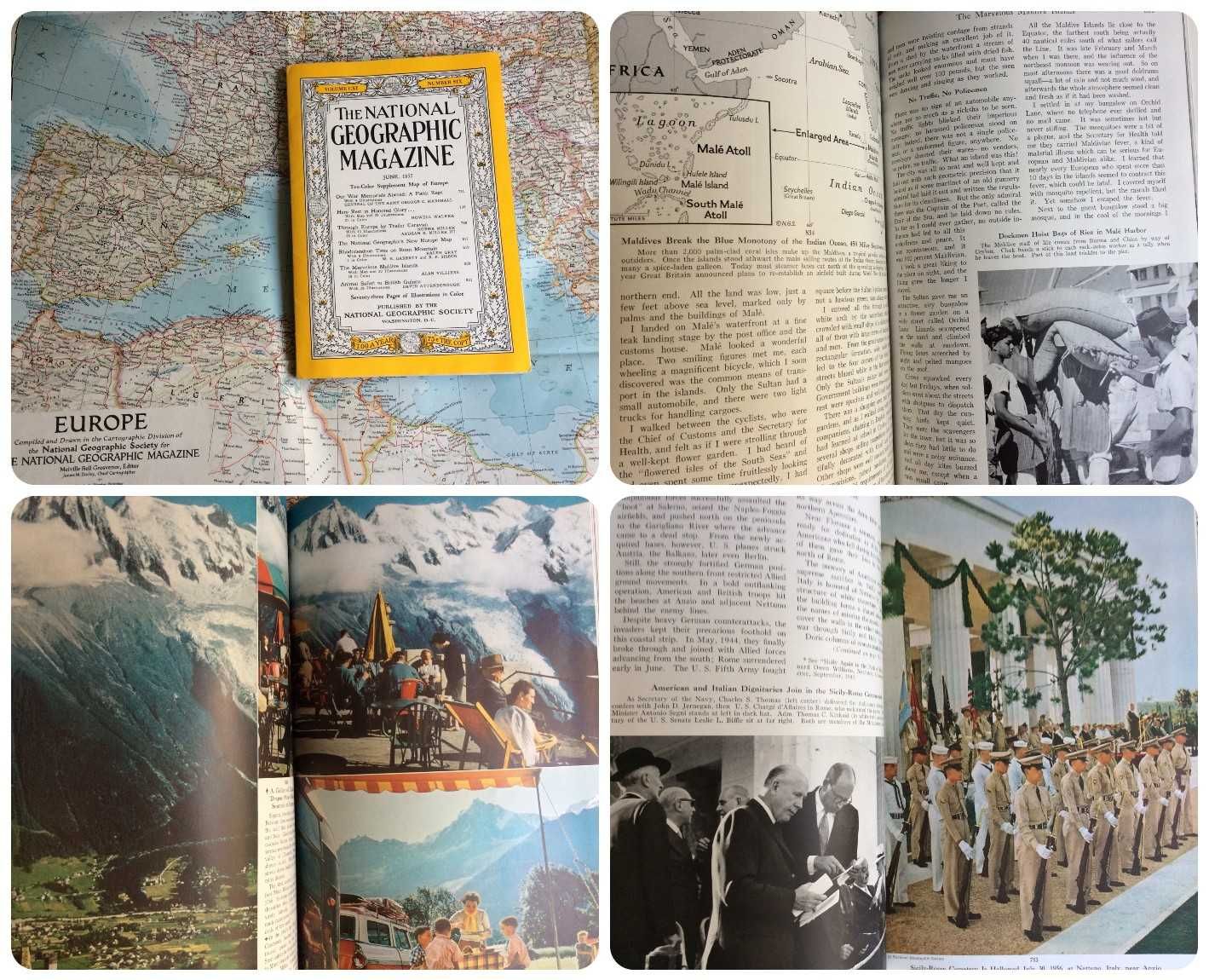 National Geographic Magazine Volume CXI. Num. 6 June 1957. 1 mapa