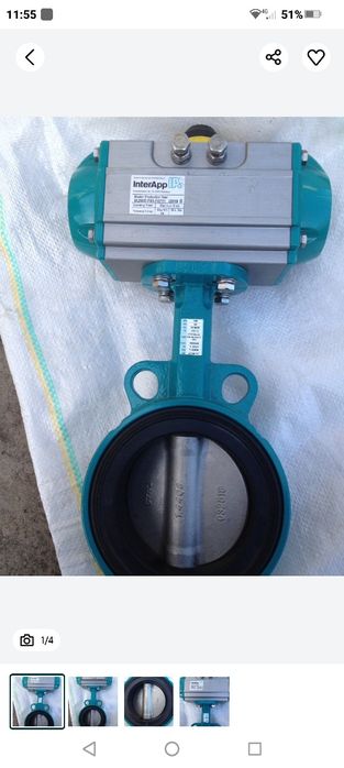 Батерфляй з пневмоприводом