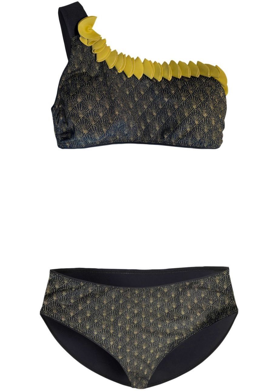 B.P.C bikini bandeau czarno-złote Premium ^48