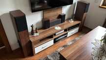 Szafka RTV z tylnym panelem pod TV , stolik kawowy 120x60x50