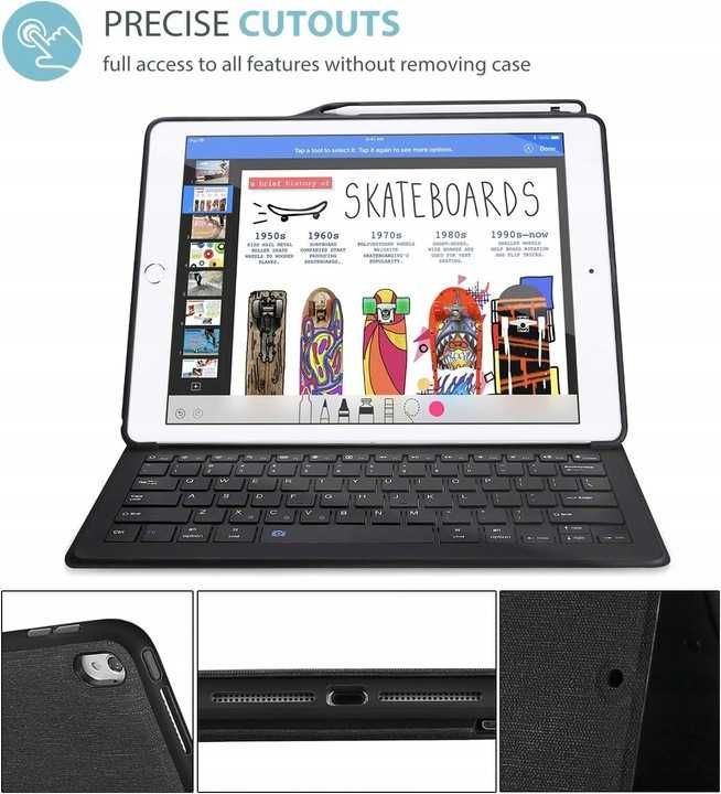 Etui klawiatura ProCase stary model 2017  iPad Pro 12,9 cala 2015