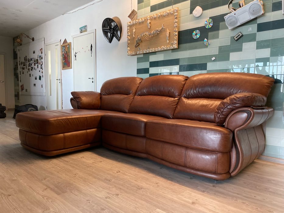 Шкіряний (кожаный) кутовий диван преміум класу .Стан прекрасний