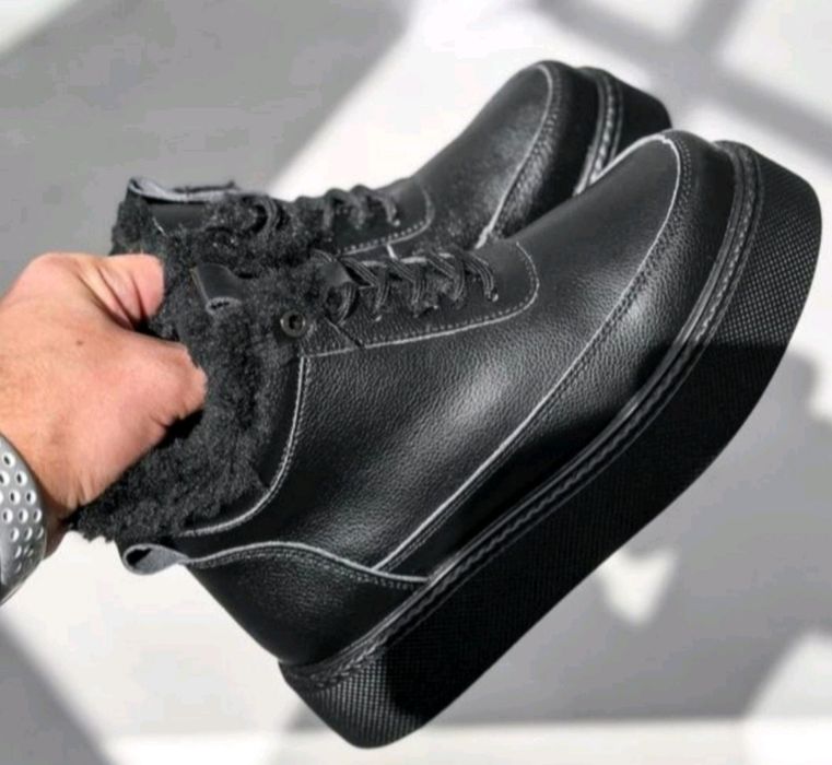 Жіночі черевики ботинки шкіряні чорні зимові