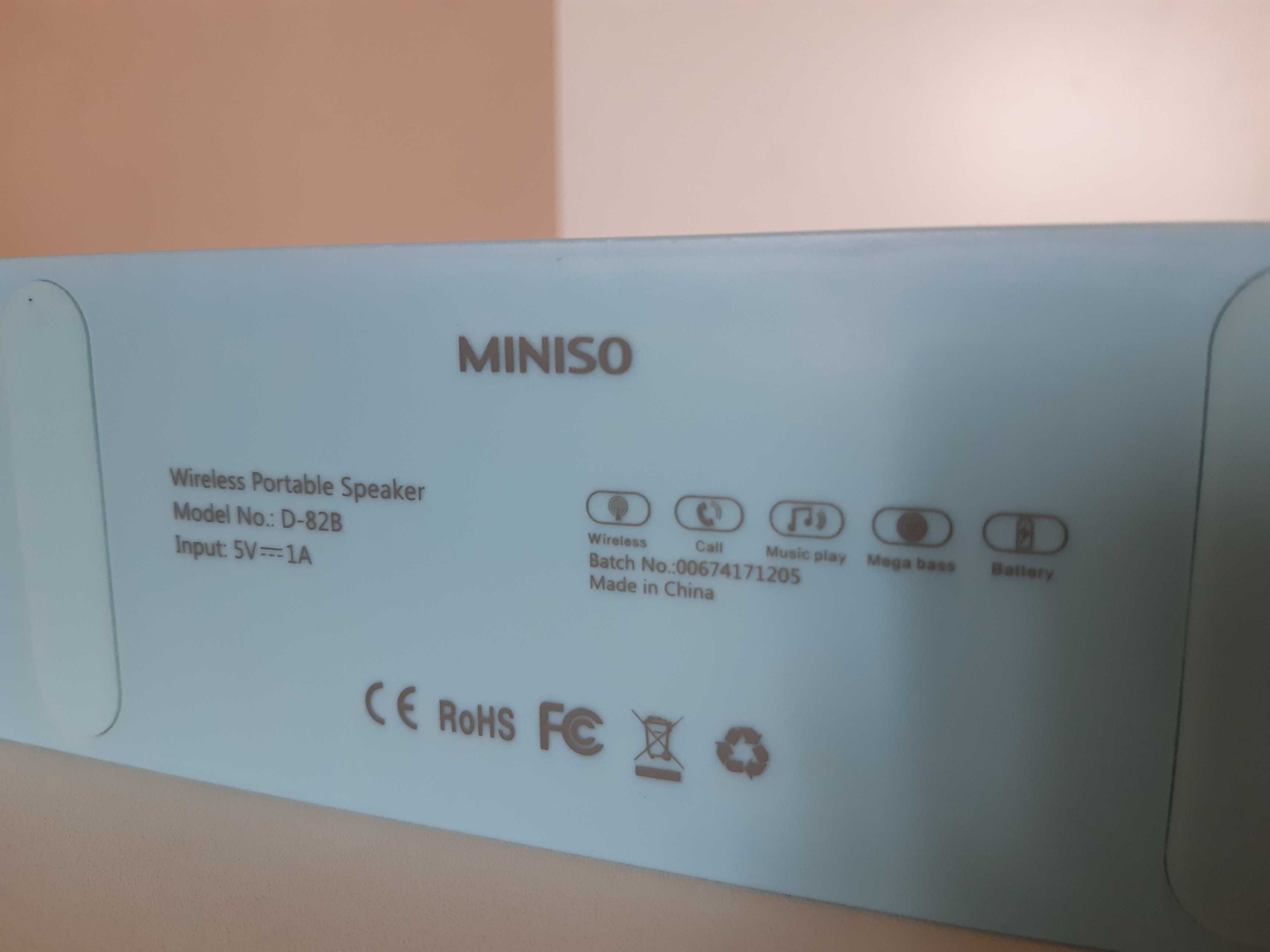 głośnik bluetooth miniso błękitny