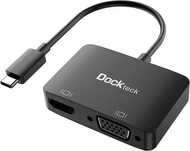 Adaptador 2 em 1 de USB Type C para VGA e HDMI - Novos