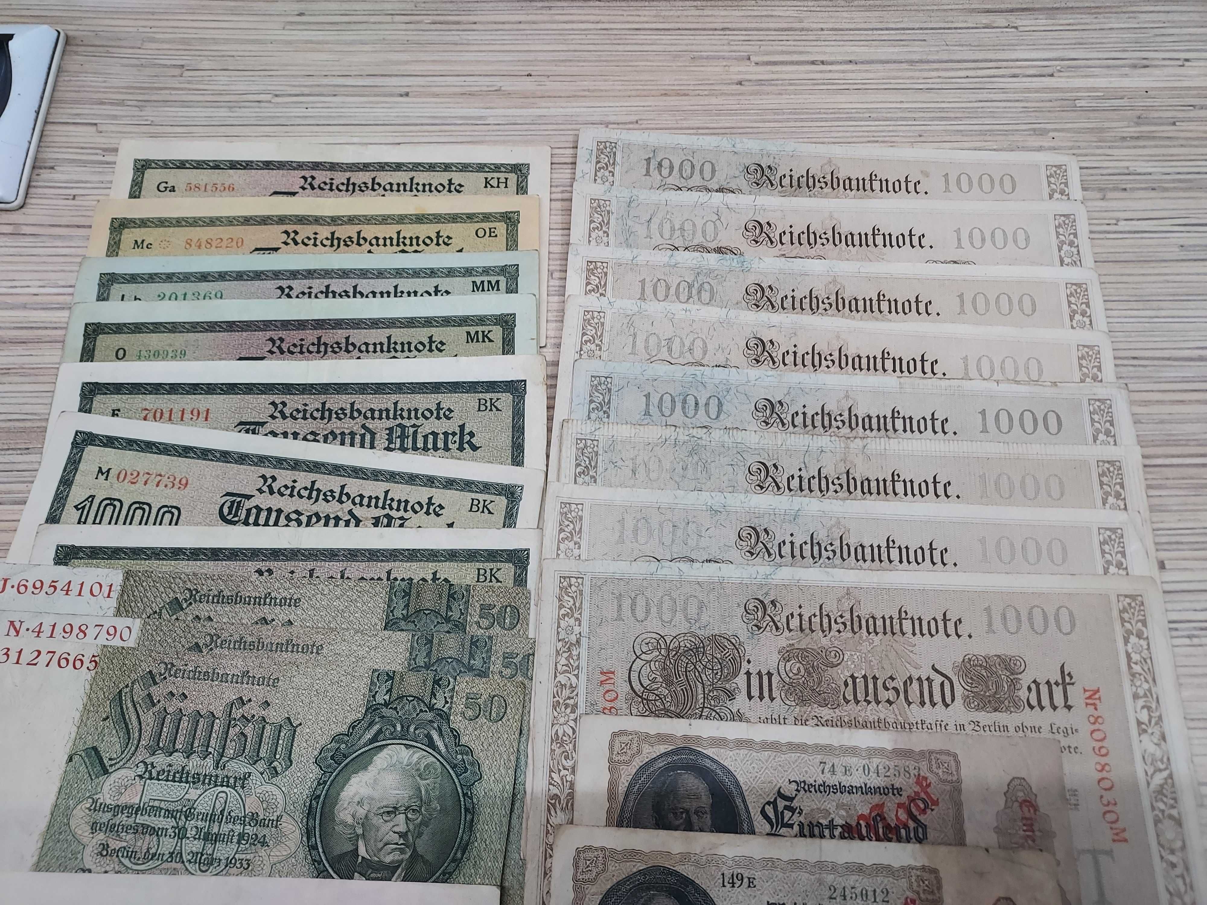 Stare banknoty Marki Niemcy zestaw