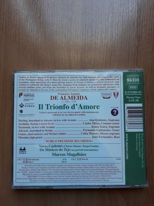 Francisco António De Almeida - Il Trionfo d’Amore (2CD)