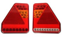 Lampa tylna zespolona LED z trójkątem 12/24V para