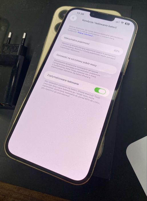 iPhone 13 Pro Max Złoty 256GB Bez Simlocka - Idealny - Zestaw - iDream