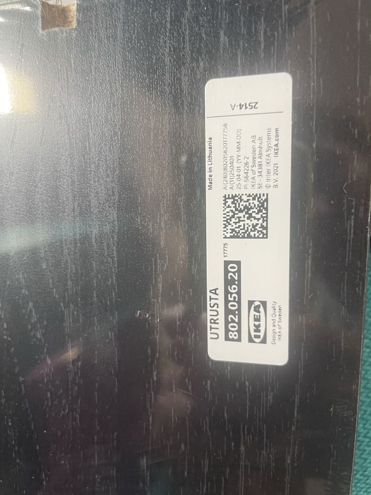 4 polki ikea utrusta 60 x 37 czarne