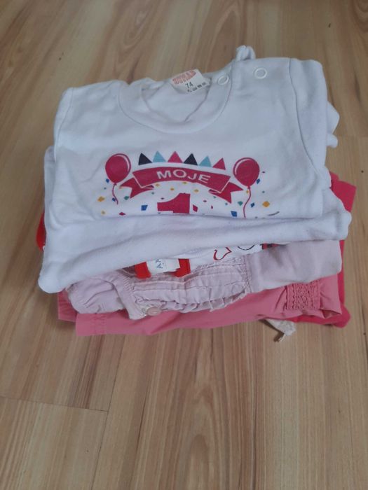 Zestaw ubranek dla dziewczynki rozmiar 74