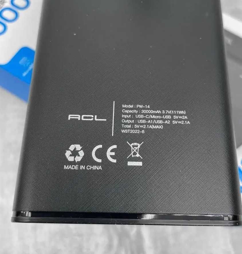 Power bank acl30 000 mah павер банк с фонариком