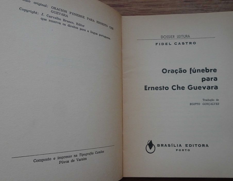 Oração Fúnebre Para Ernesto "Che" Guevara de Fidel Castro